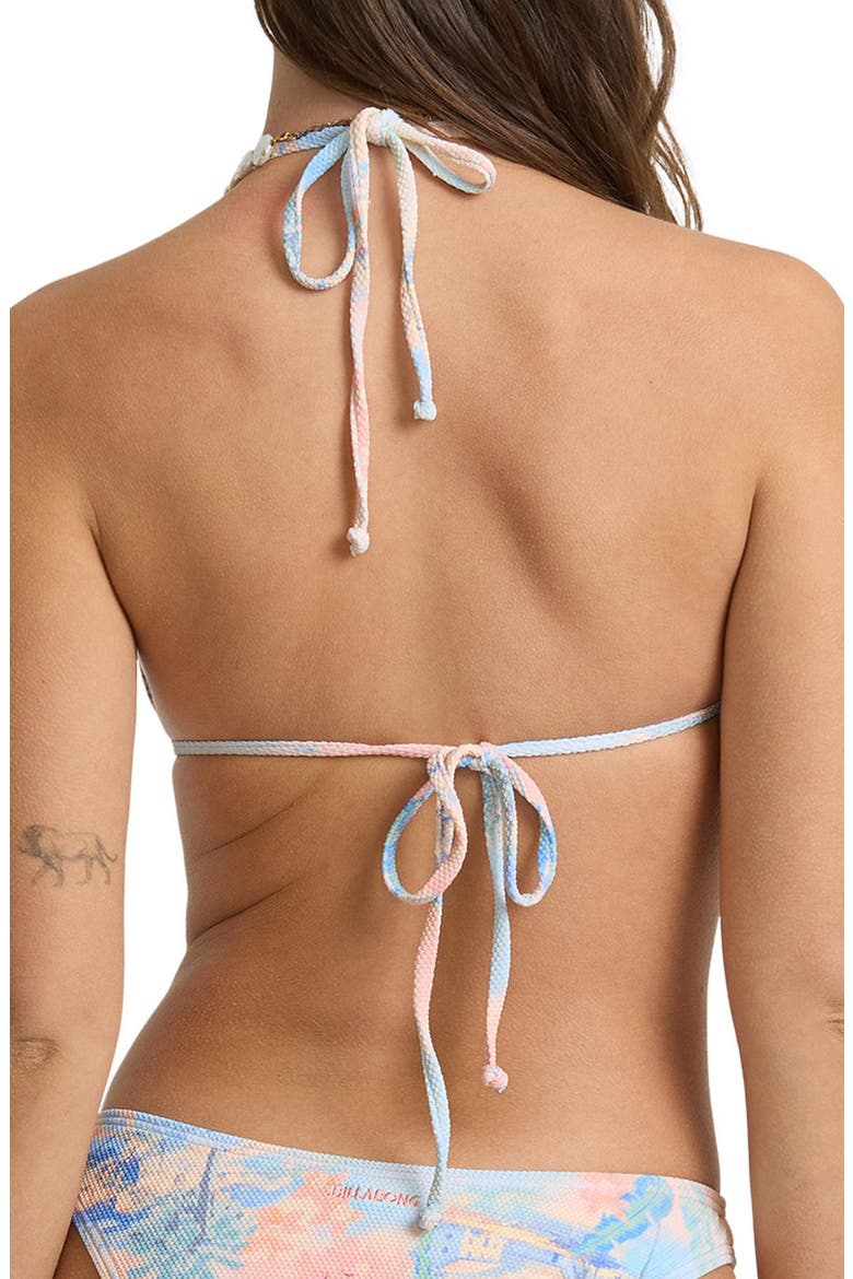 A La Mer Remi Triangle Bikini Top, Alternate, color, PEACH PARFAIT