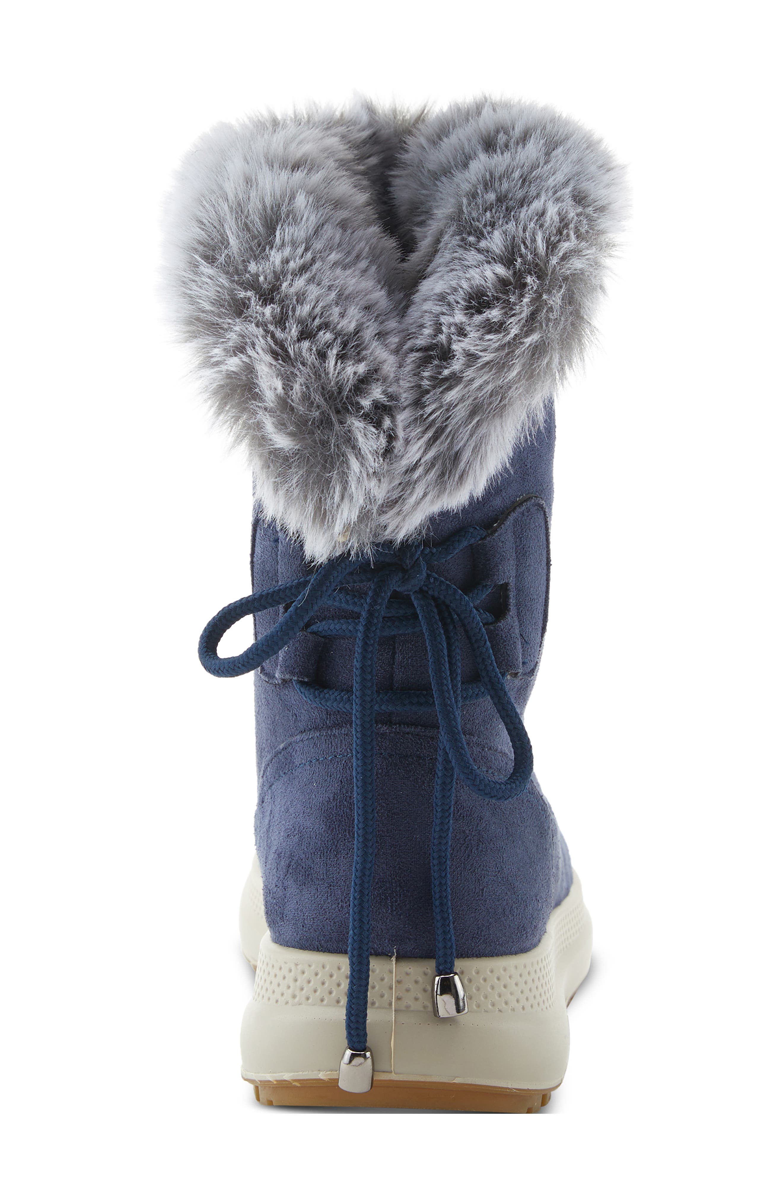 Flexus by Spring Step Snowbird Waterproof Faux Fur Trim Boot, Alternate, color, 