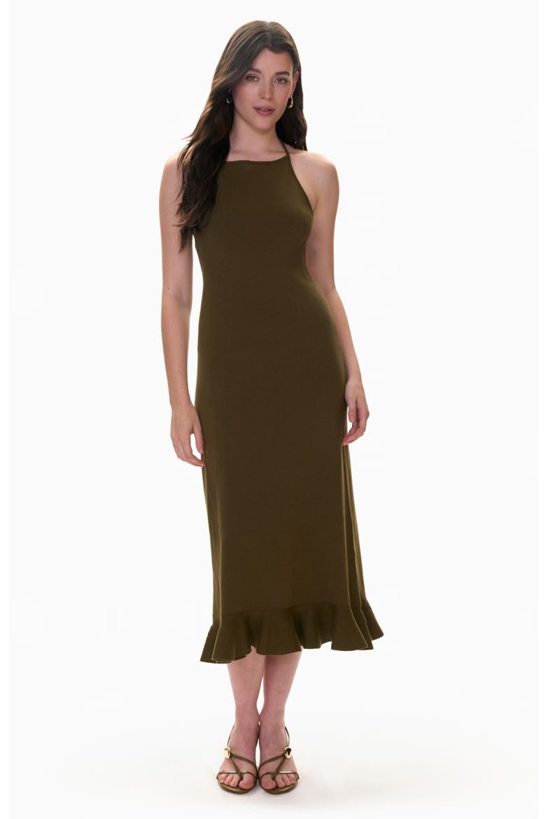 Bailey Sweater Dress, Main, color, Olive