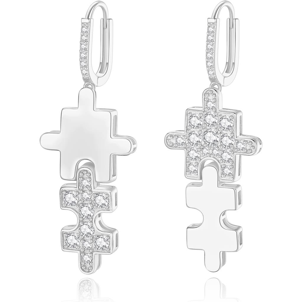 Classicharms Jigsaw Puzzle Drop Earrings In Metallic