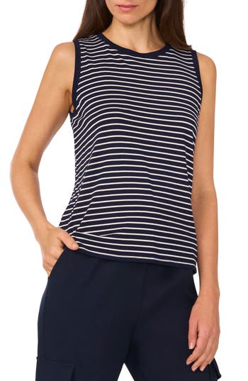 Halogen ® Back Keyhole Tank In Classic Navy
