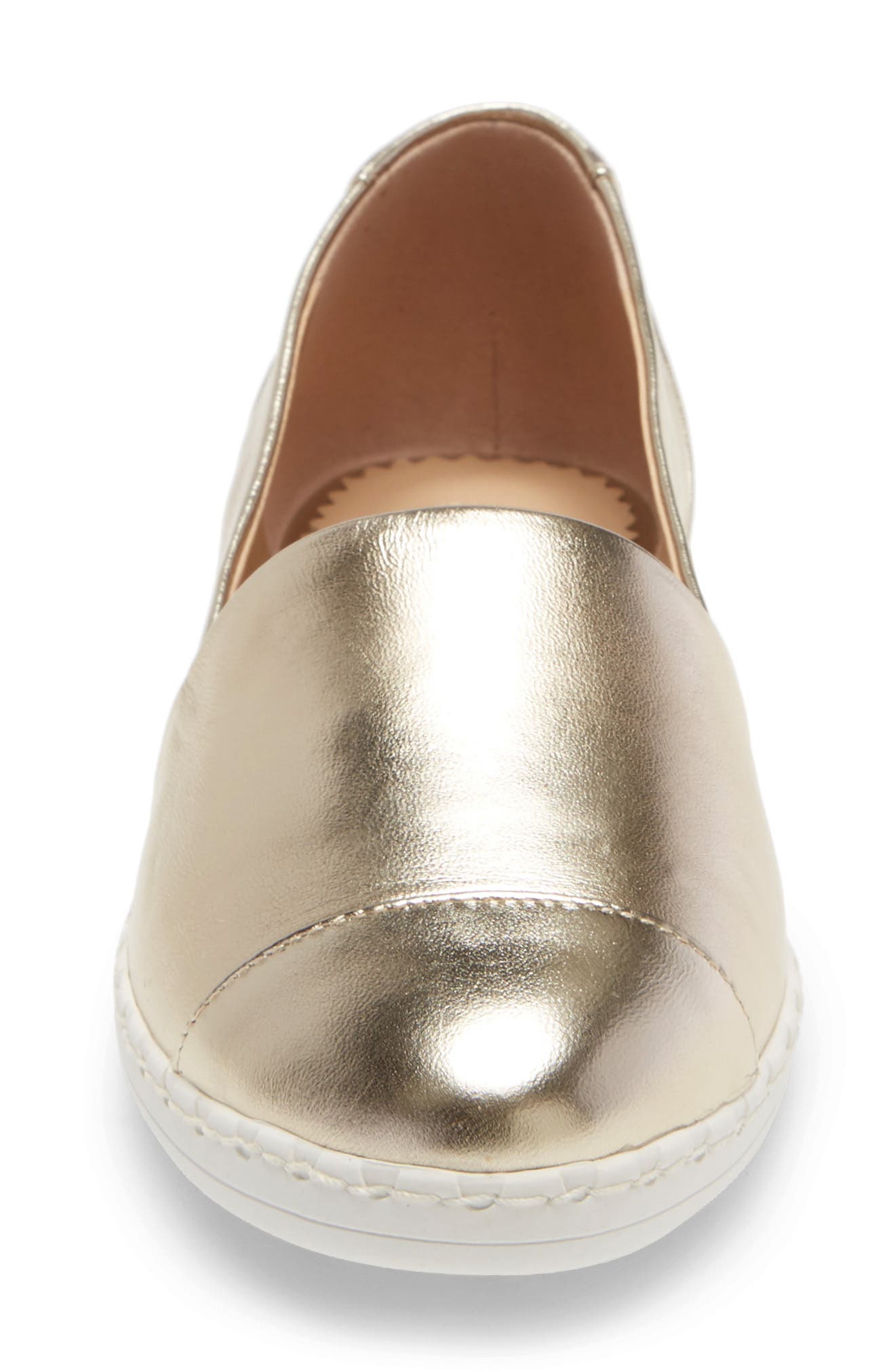 Chespie Cap Toe Slip-On Sneaker, Alternate, color, LIGHT GOLD LEATHER