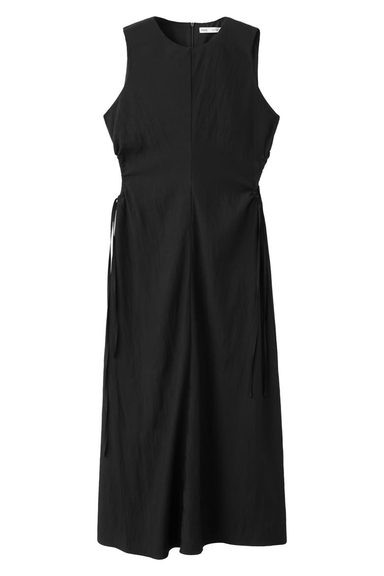 Side Cutout Sleeveless Dress, Alternate, color, BLACK