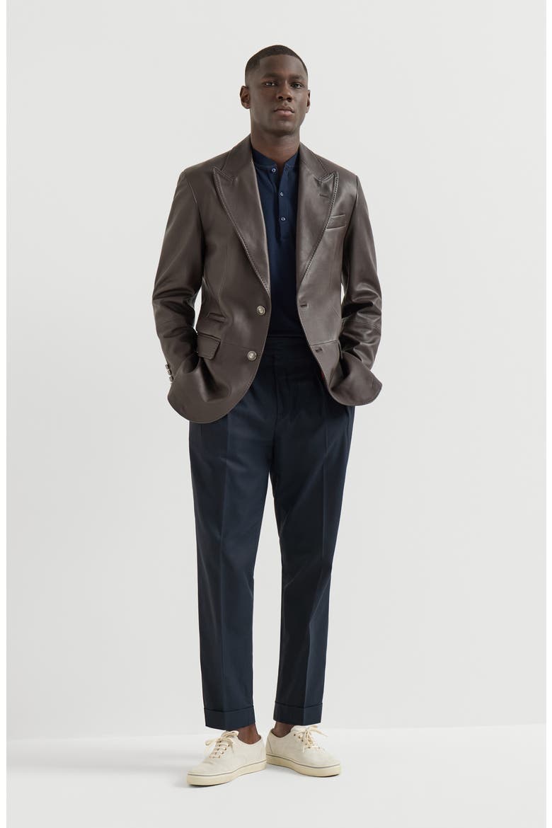 Cotton twill trousers, Alternate, color, Navy Blue