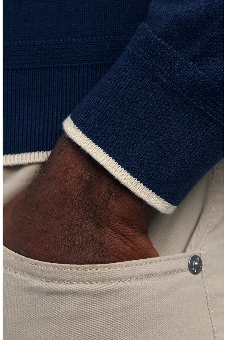 South Point Cotton & Silk Blend Crew Sweater, Alternate, color, NAVY