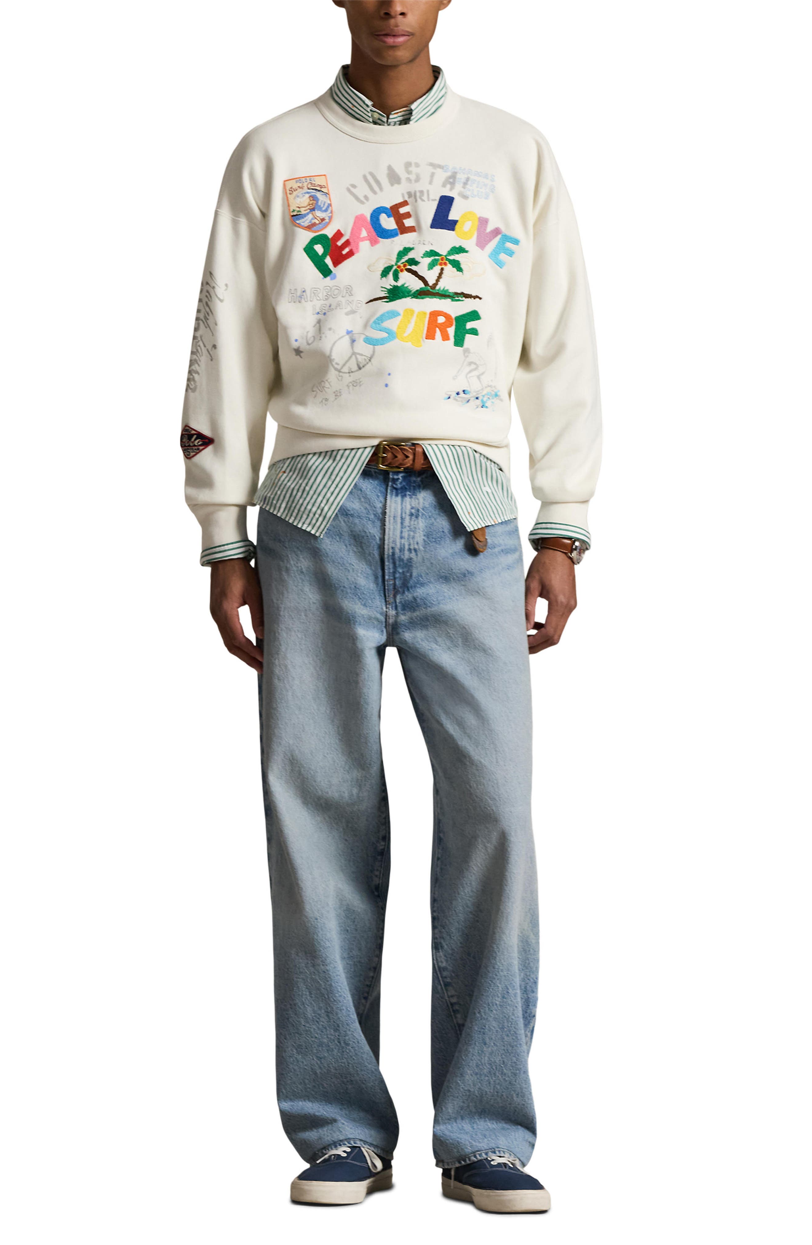 Polo Ralph Lauren Vintage Fit Peace Love Surf Embroidered