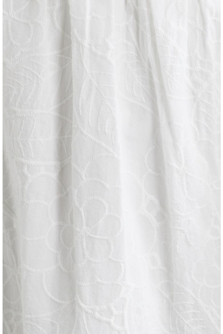 Hadly Smocked Puff Shoulder Ruffle Hem Dress, Alternate, color, RESORT WHITE SUN SHOWERS