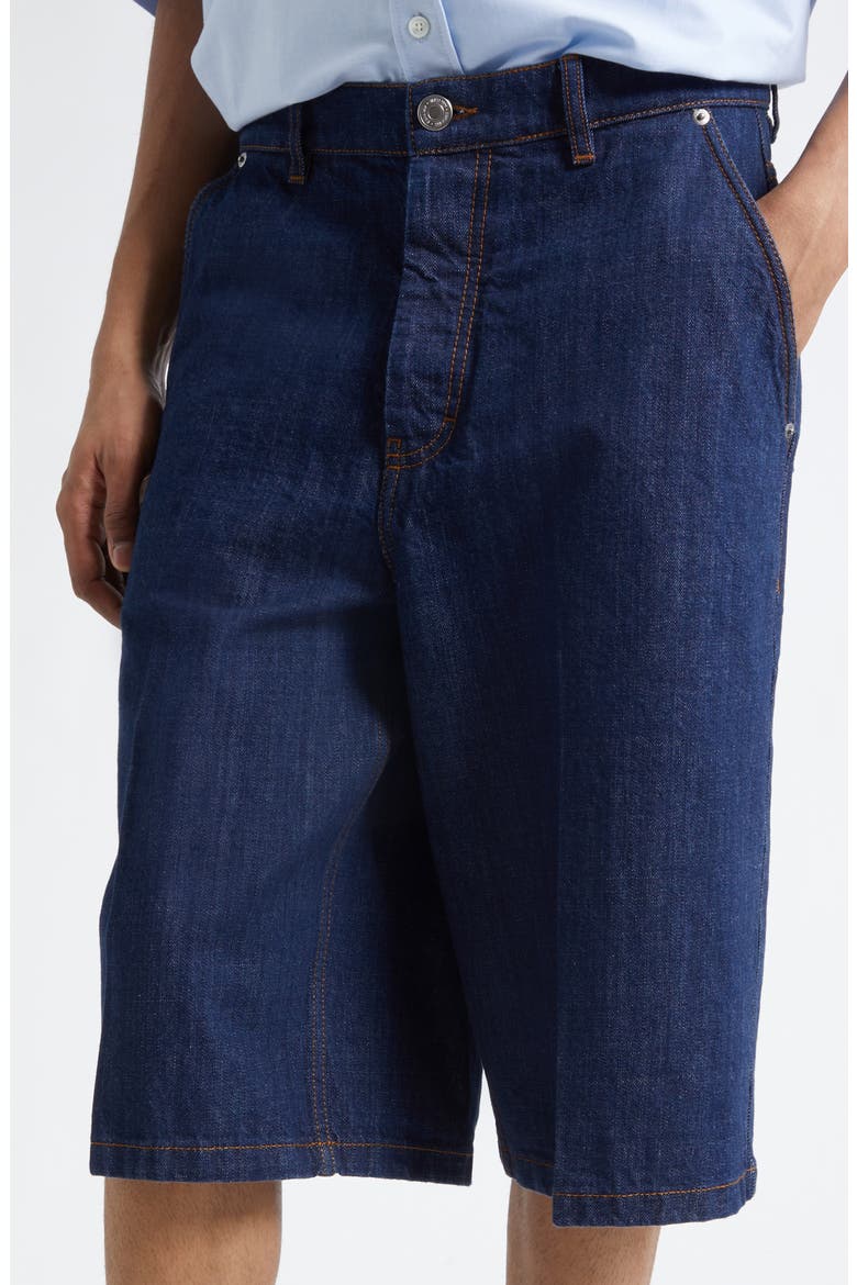Loose Fit Denim Bermuda Shorts, Alternate, color, INDIGO