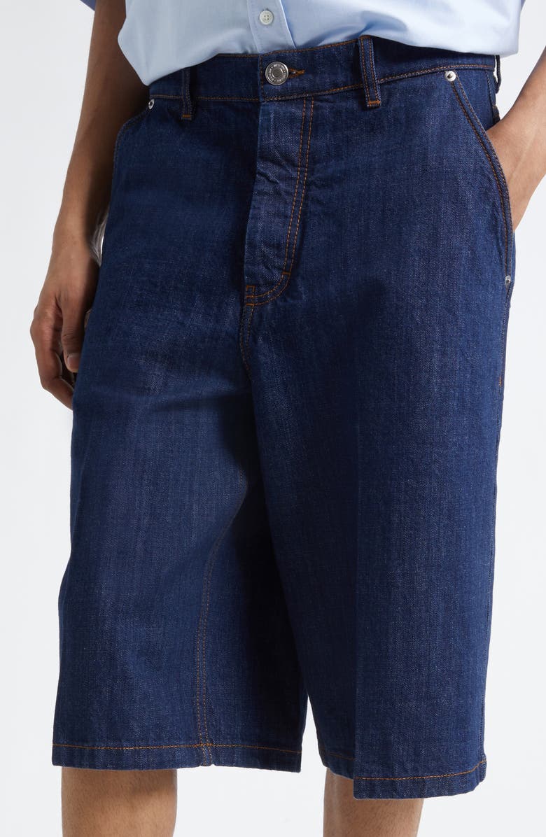 AMI PARIS Loose Fit Denim Bermuda Shorts, Alternate, color, Indigo