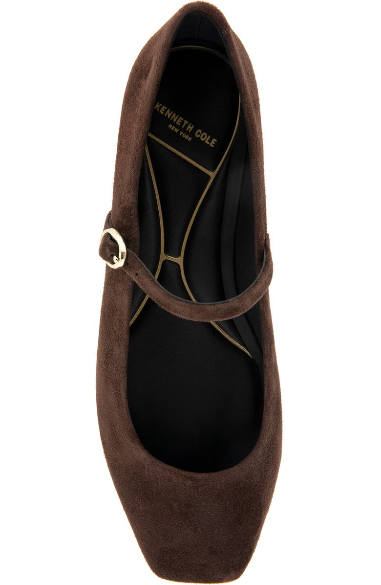 Kenneth Cole Jasper Mary Jane Flat, Alternate, color, Chocolate Suede