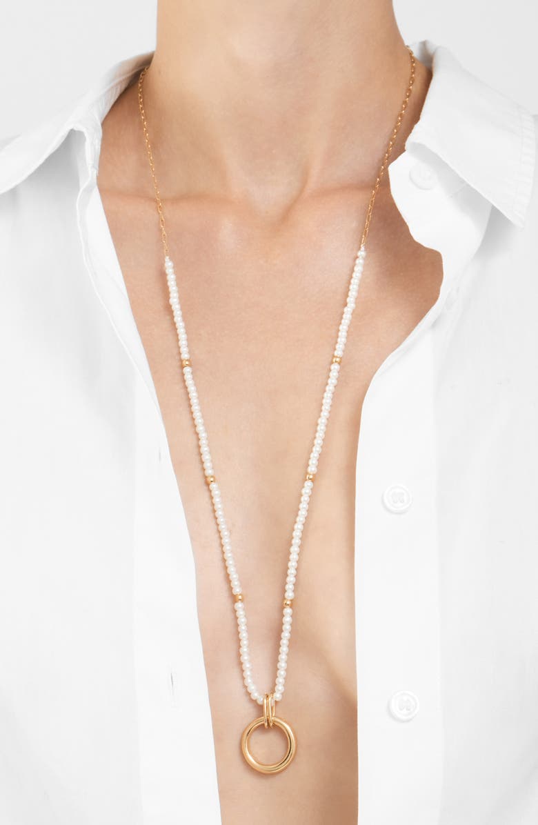 Adornia Circular Pendant Necklace, Alternate, color, 