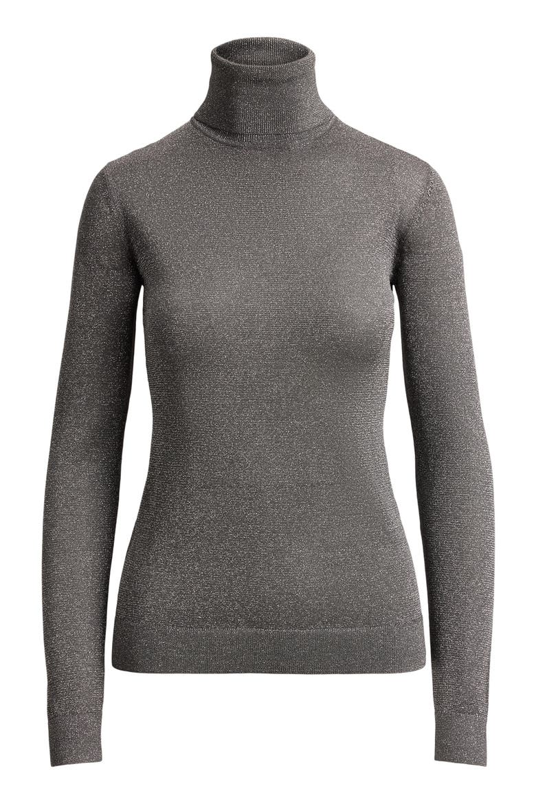 Metallic Turtleneck Sweater, Alternate, color, BLACK/ MULTI