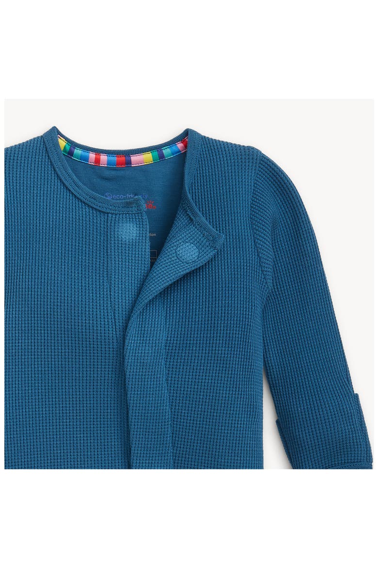 Kids' Waffle Footie, Alternate, color, DKBLU