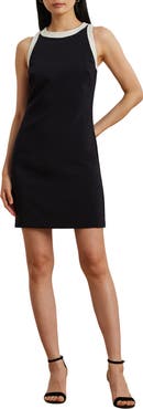 Lauren Ralph Lauren Two Tone Sleeveless Crepe Dress