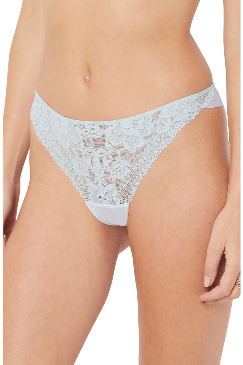 Cozy Lace Thong, Main, color, BLUE
