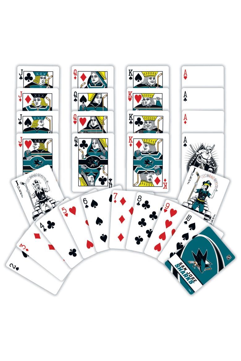 San Jose Sharks Playing Cards, Alternate, color, Multicolor