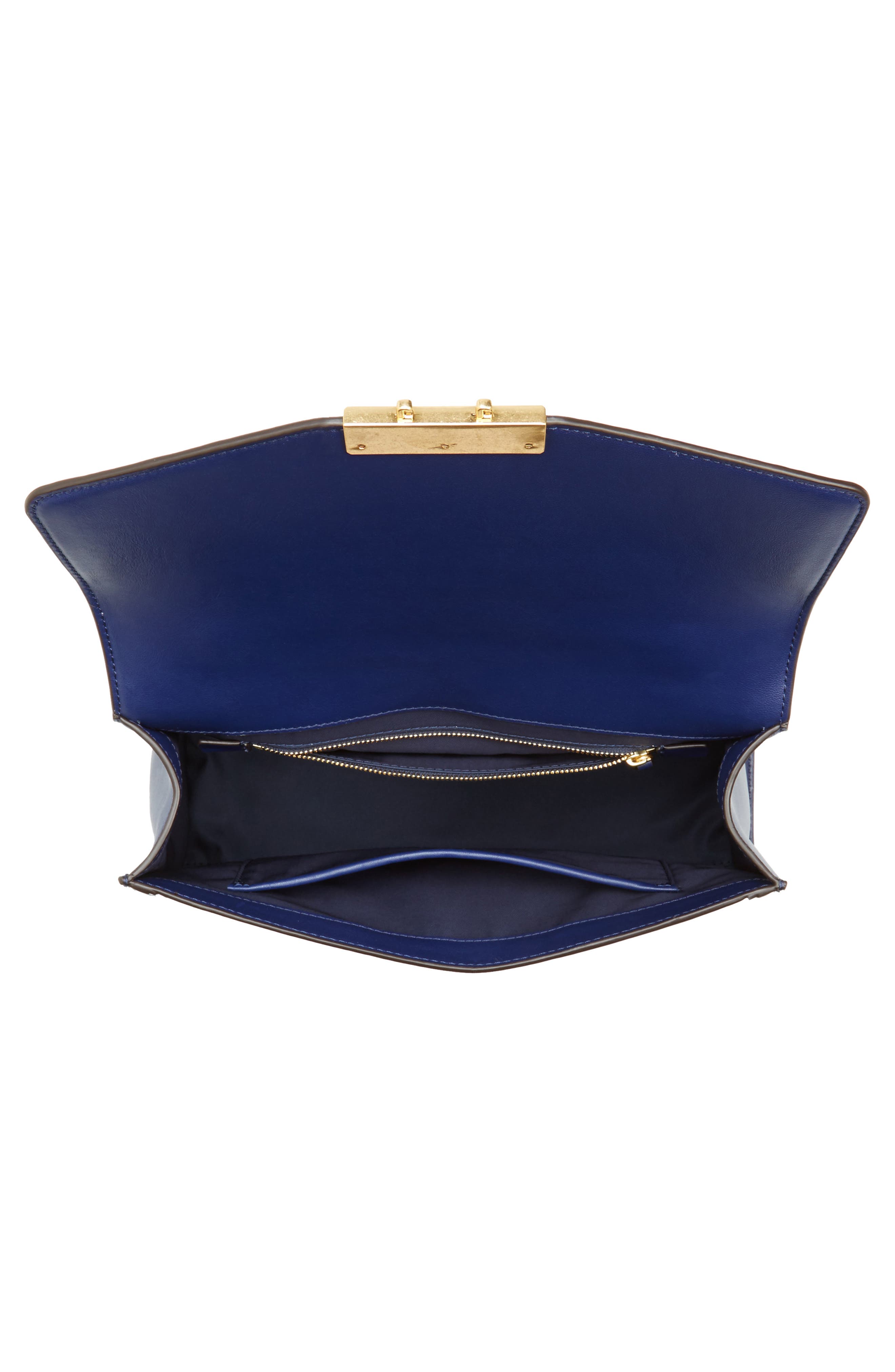 Juliette Leather Satchel, Alternate, color, ROYAL NAVY