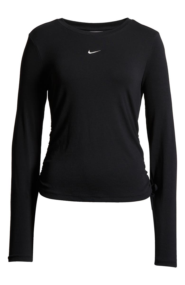 Nike Sportswear Ruched Long Sleeve Rib T-Shirt, Alternate, color, 