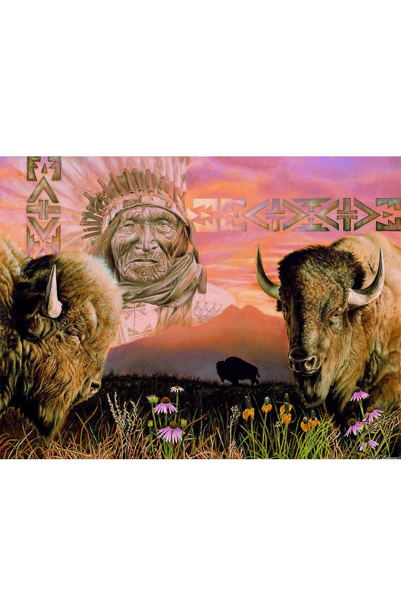 Sunsout Keeper of the Plains 500 piece Jigsaw Puzzle for Adults, Alternate, color, Multicolor