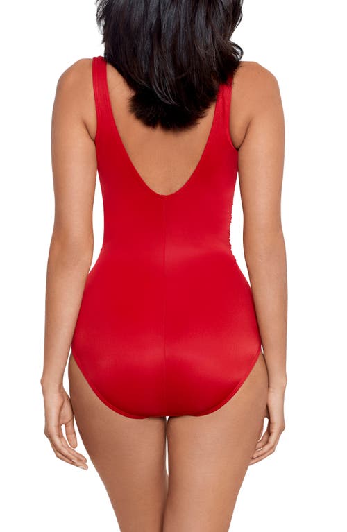 Miraclesuit Rock Solid Cherie One-piece Swimsuit In Red