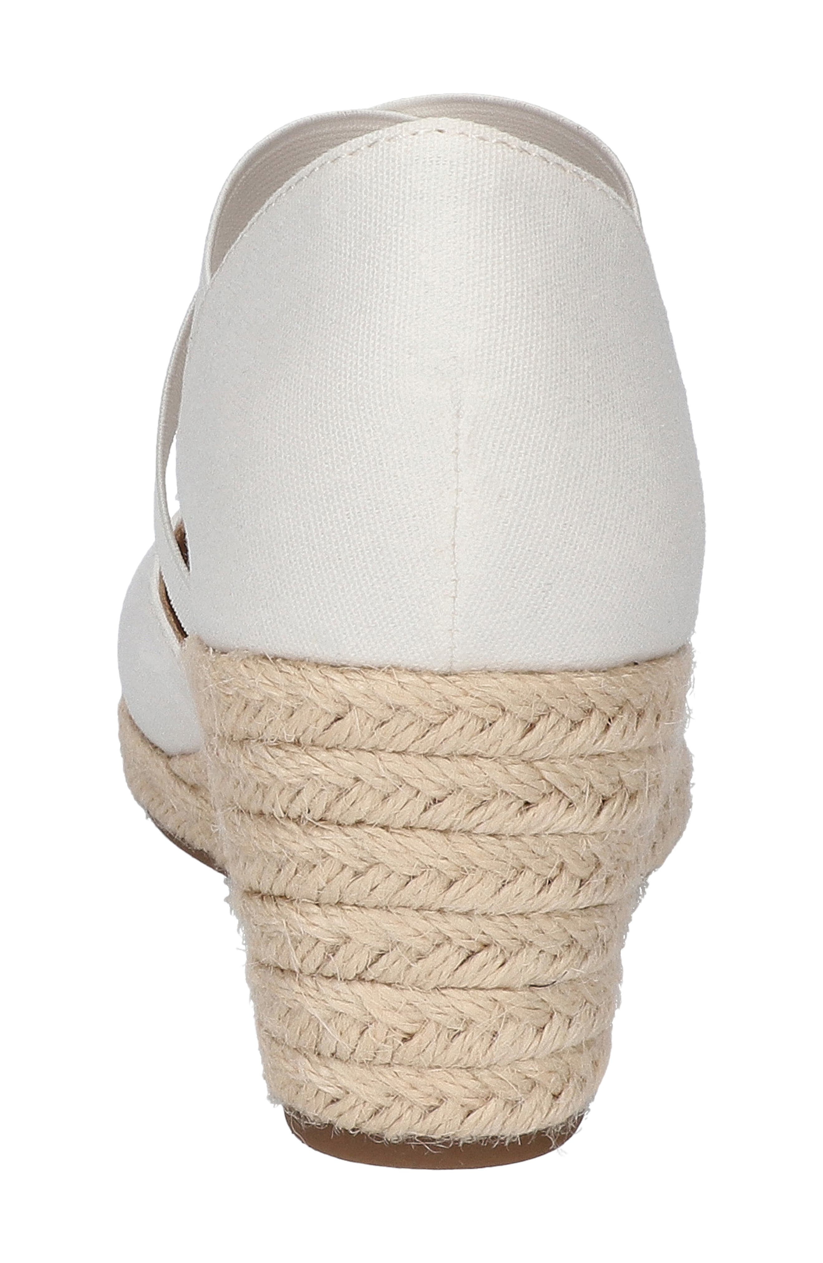 EASY STREET Pari Espadrille Platform Wedge, Alternate, color, White Canvas