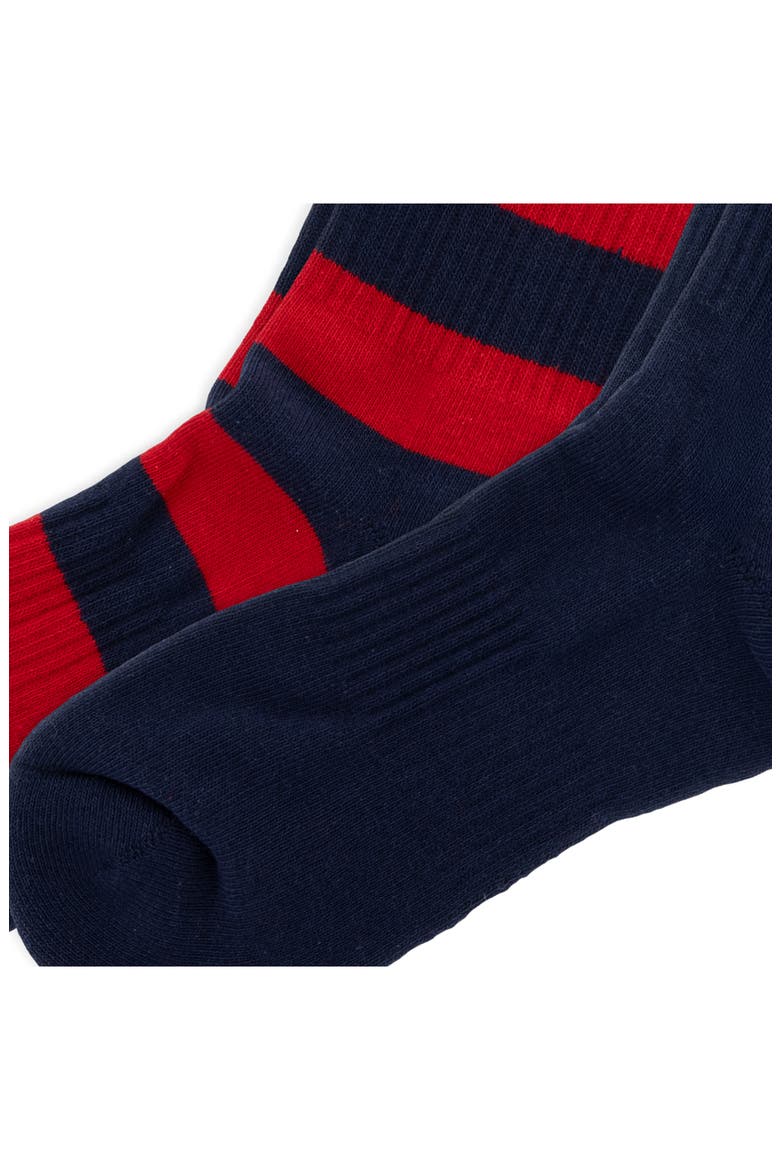 Shirting Pattern Assorted 2-Pack Crew Socks, Alternate, color, NAVY