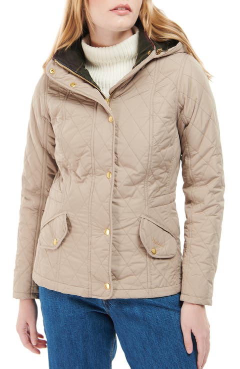 ジャケット・アウター everyone random quilted jacket (BEIGE) OWEIEYEU Women'S Quilted Jacket Drawstring High Collar
