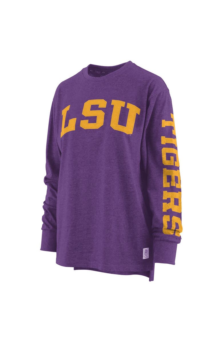 PRESSBOX Women's Pressbox Purple LSU Tigers Plus Size Two-Hit Canyon Long Sleeve T-Shirt, Alternate, color, 