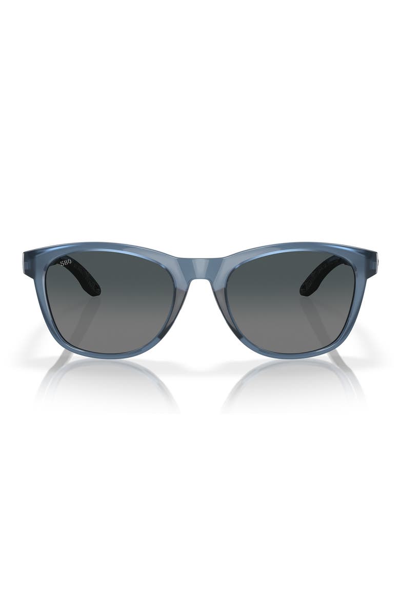 Aleta 54mm Polarized Round Sunglasses, Main, color, BLUE FOAM / GRAY GRADIENT 580G