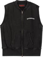 PLEASURES Embroidered Logo Denim Vest