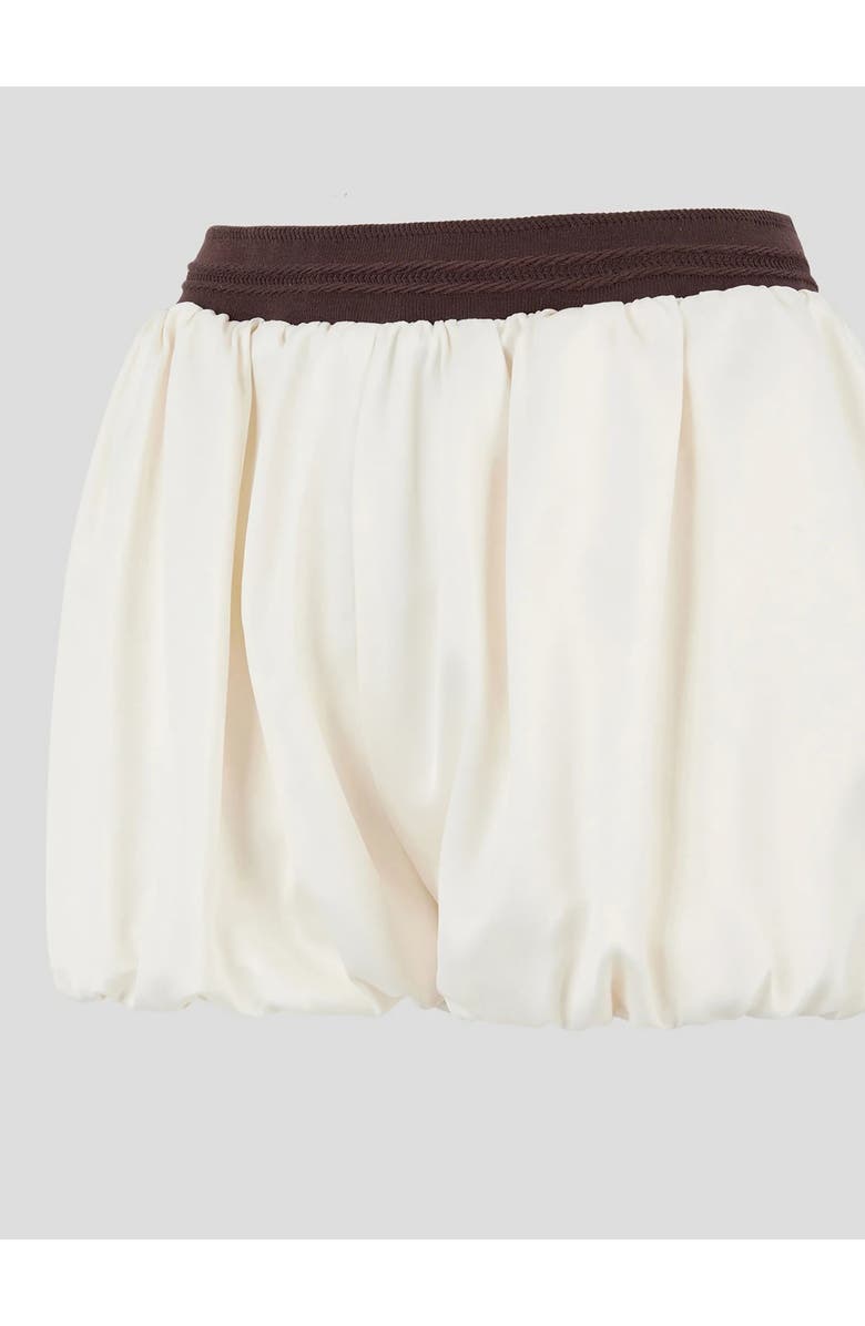 Manière De Voir Zoe Satin Balloon Shorts, Alternate, color, Ivory