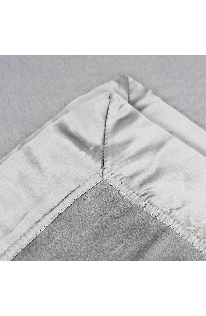 MELANGE HOME Plaza Silk & Cotton Blanket, Alternate, color, Grey