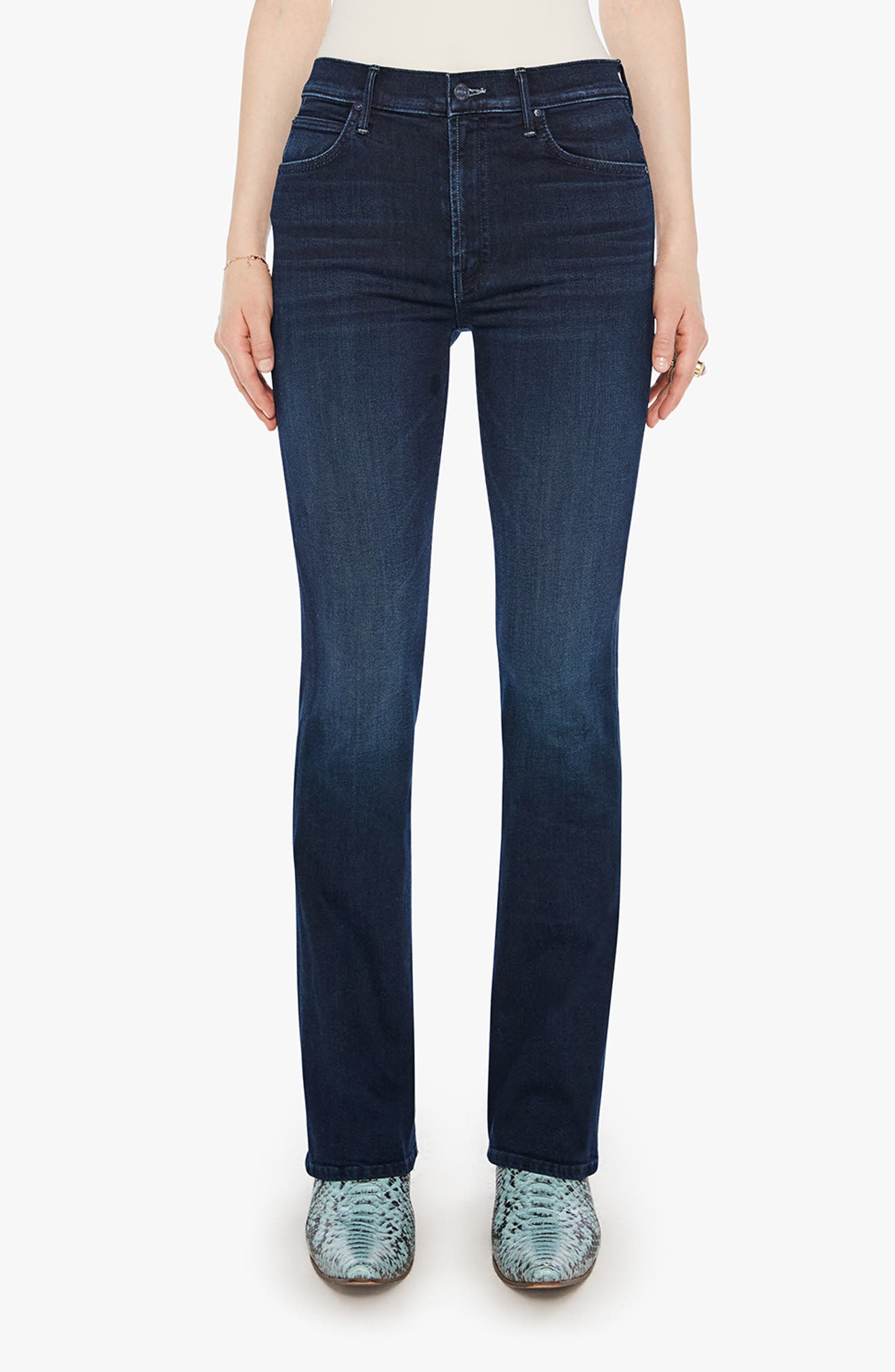 MOTHER Smokin' Skimp High Waist Bootcut Jeans
