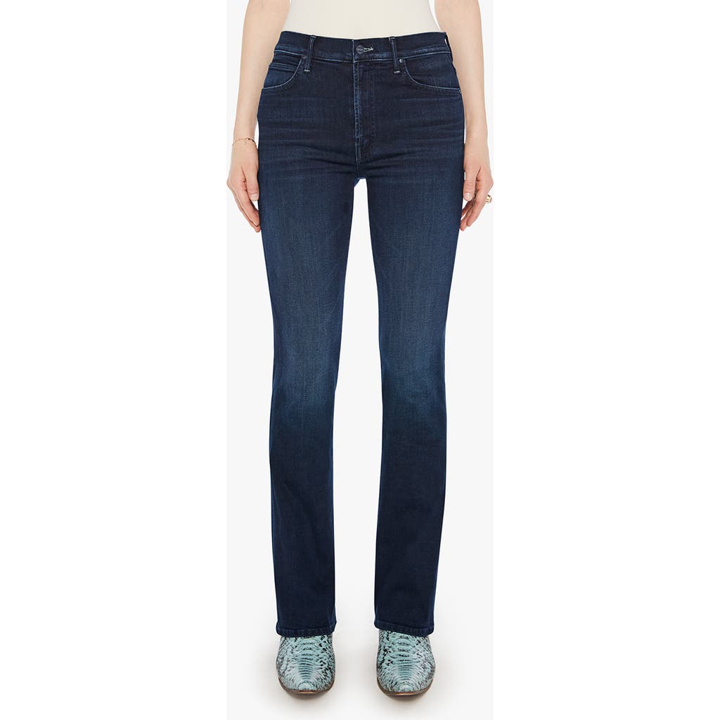 Mother Smokin' Skimp High Waist Bootcut Jeans In Blue