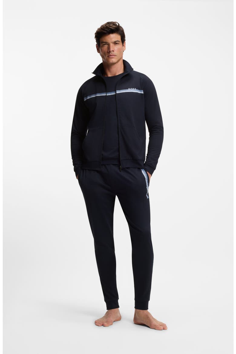 Authentic Chest Stripe Cotton Track Jacket, Alternate, color, DARK BLUE