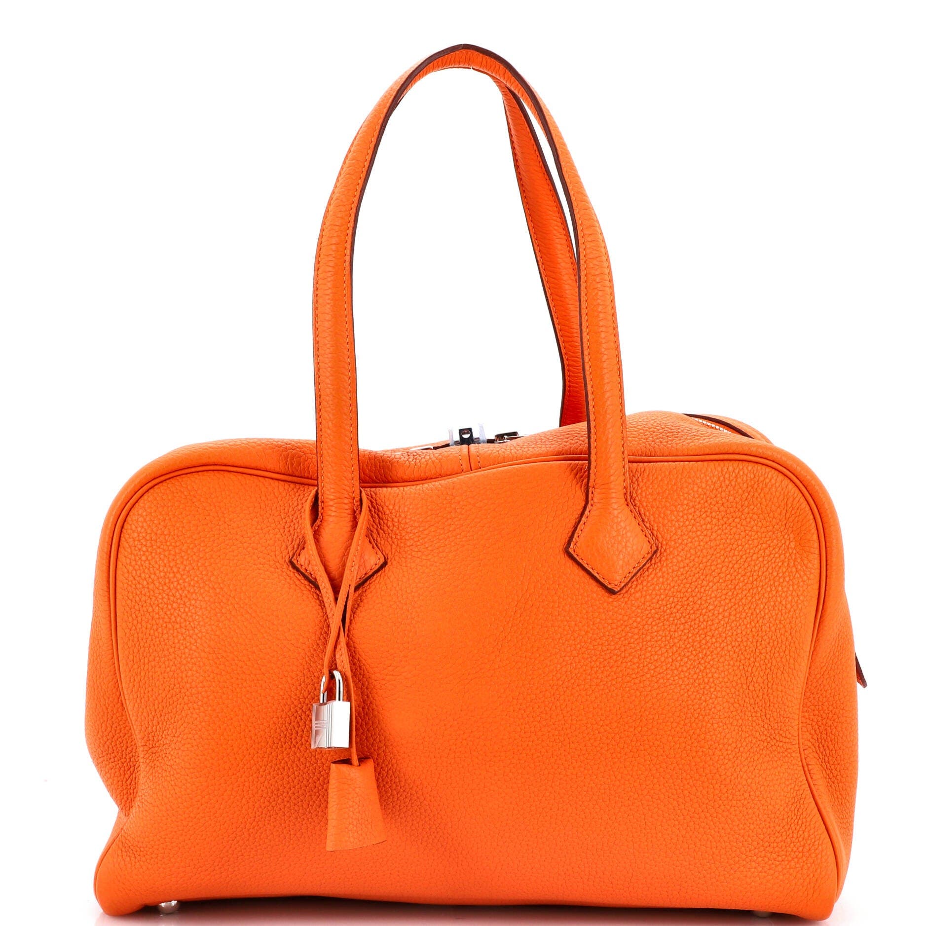 Pre-Owned Hermes Victoria II Bag Clemence 35, Main, color, Orange H