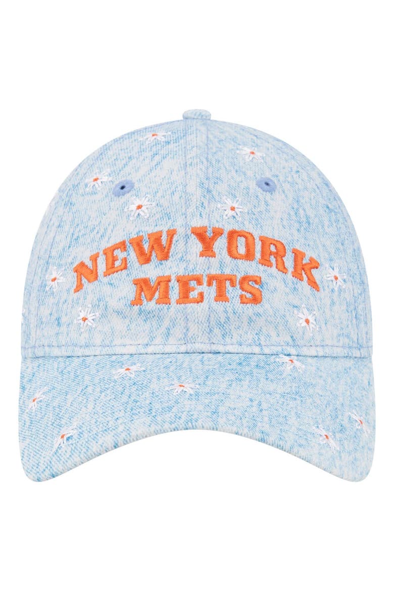 Women's New Era  Light Blue New York Mets Daisy All Over 9TWENTY Adjustable Hat, Alternate, color, Light Blue