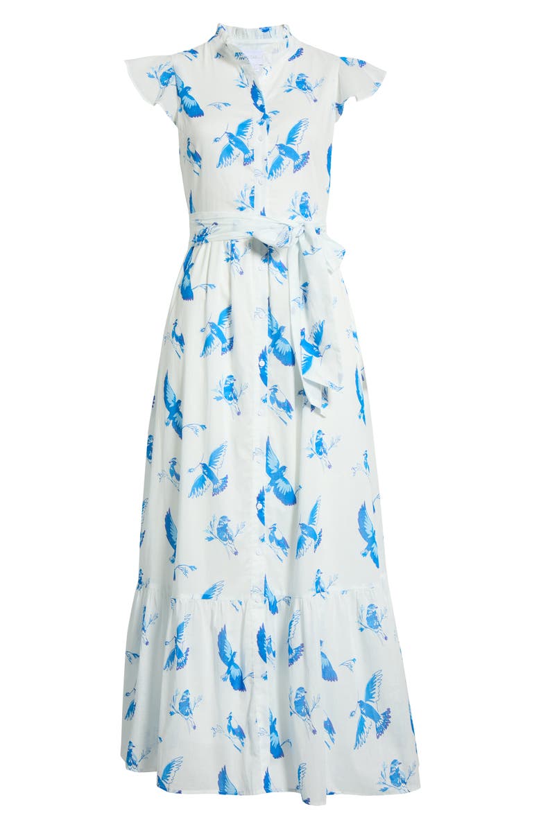 SUGARLIPS Lenira A-Line Dress, Main, color, White Blue Combo