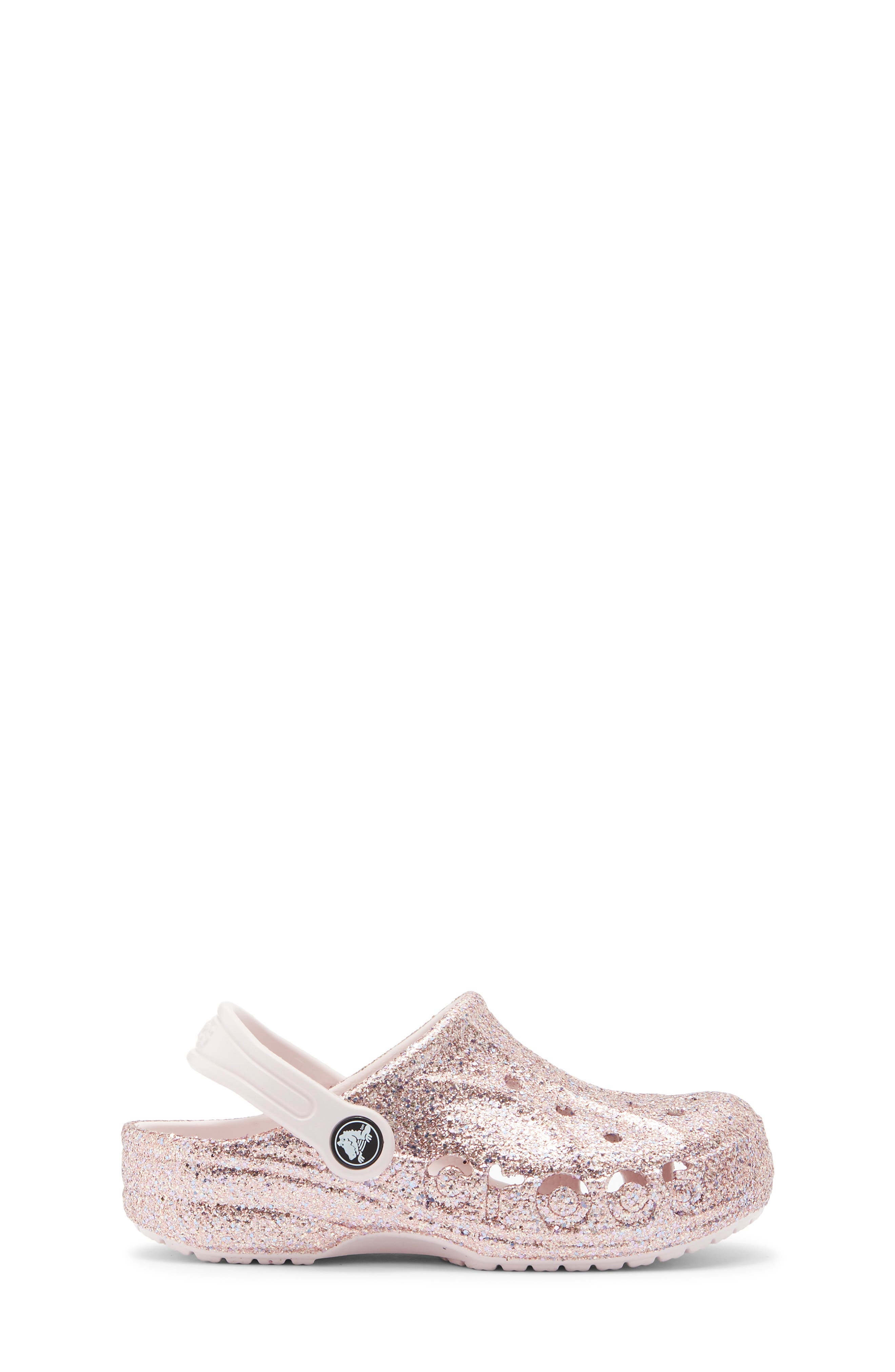 CROCS Kids' Baya Mixed Glitter Clog, Alternate, color, Barely Pink