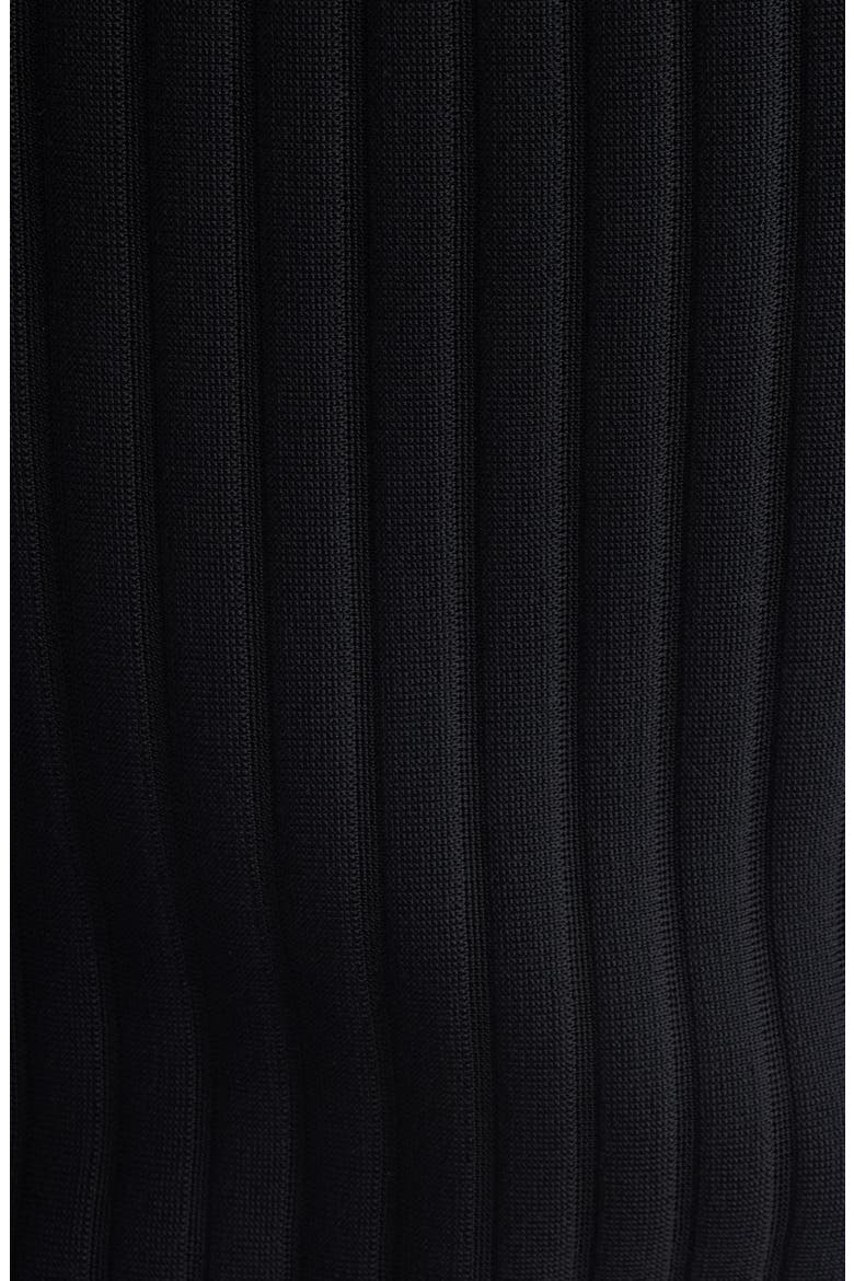 Cap Sleeve Knit Fit & Flare Dress, Alternate, color, BLACK