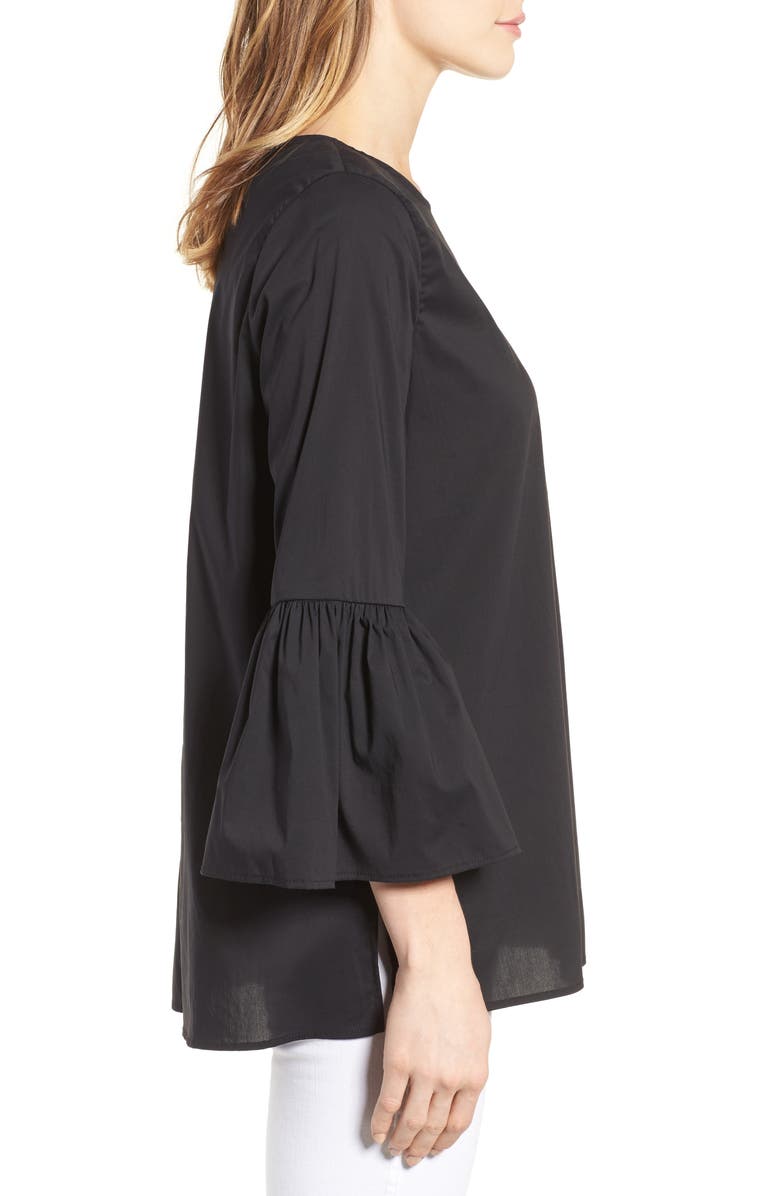 GIBSONLOOK Gibson Bell Sleeve Poplin Top, Alternate, color, 