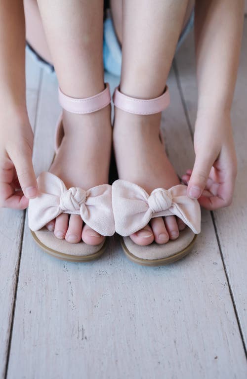 Yosi Samra Kids' Miss Cambelle Bow Ankle Strap Sandal In Ballet Pink