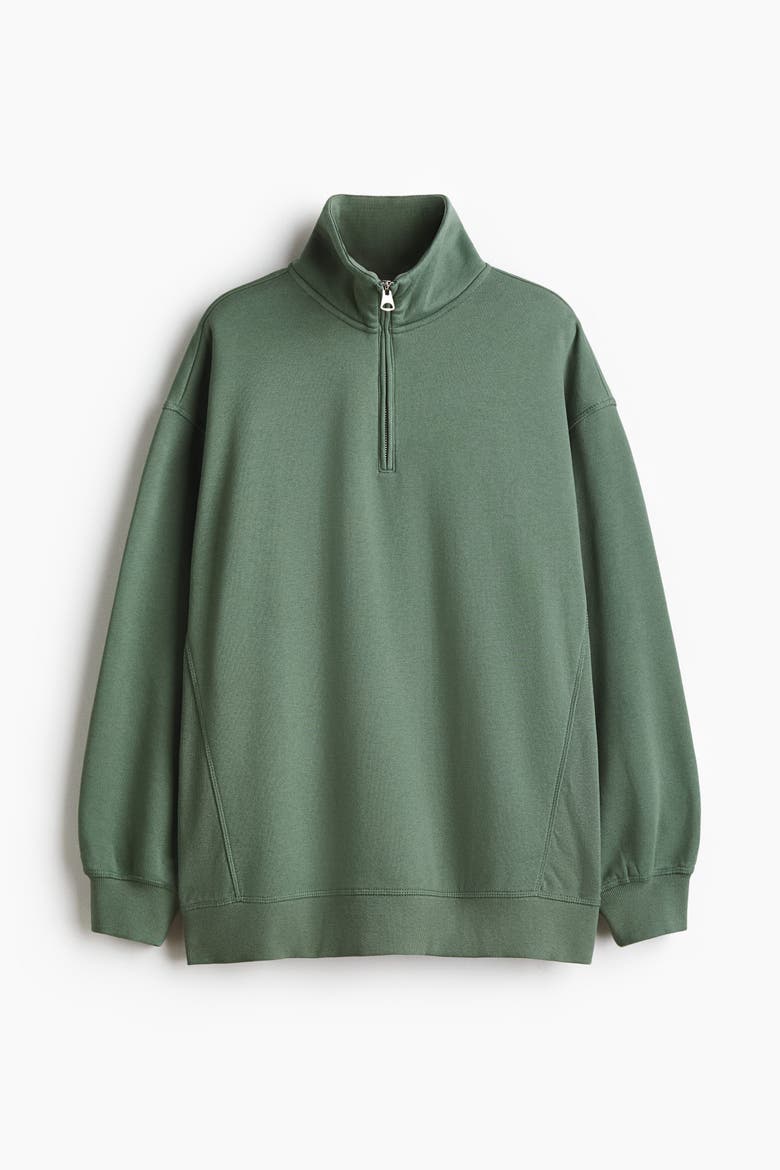 Zip-top Sweatshirt, Alternate, color, Dusty emerald green