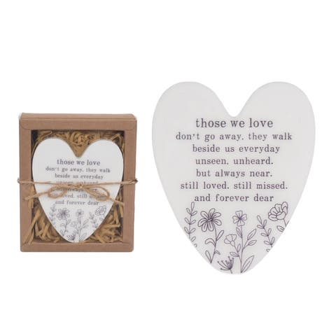 MDF and Epoxy Heart in Box Forever Dear White and Black for Spring Home Decor