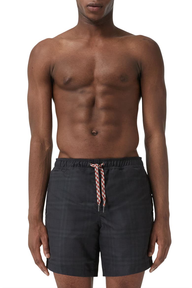 Martin Check Swim Trunks, Main, color, BIRCH BROWN IP CHK