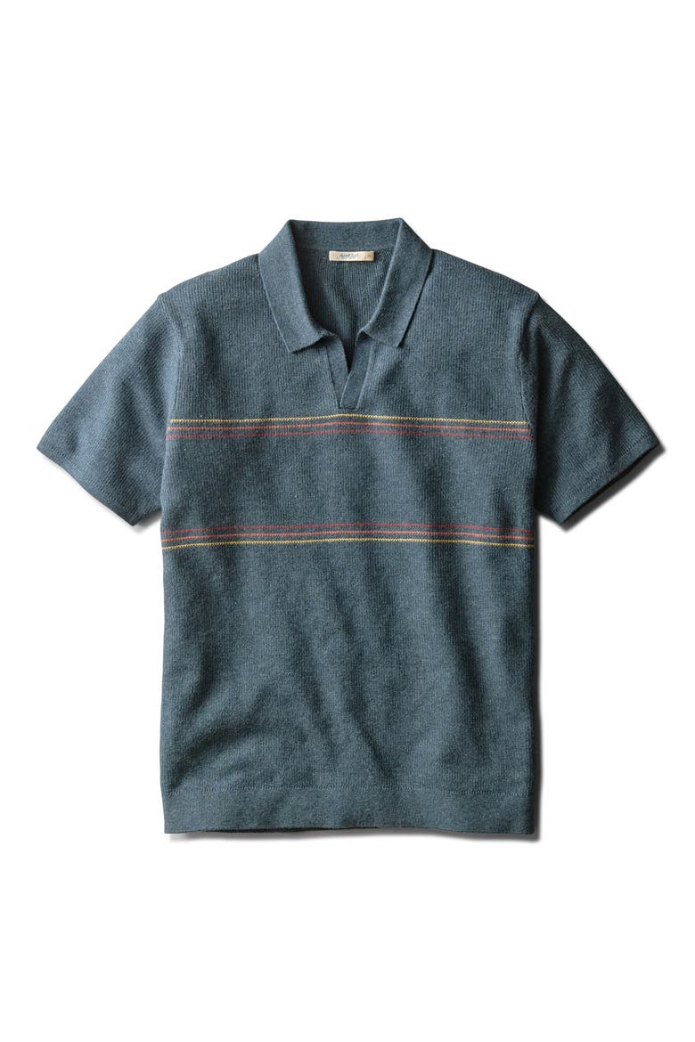 Liam Striped Sweater Polo, Alternate, color, NAVY SUNSET STRIPE