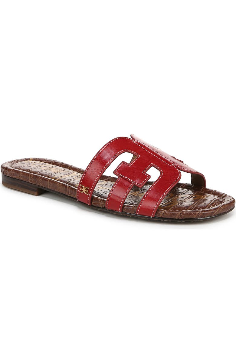 Sam Edelman Bay Cutout Slide Sandal - Wide Width Available, Main, color, Summer Red
