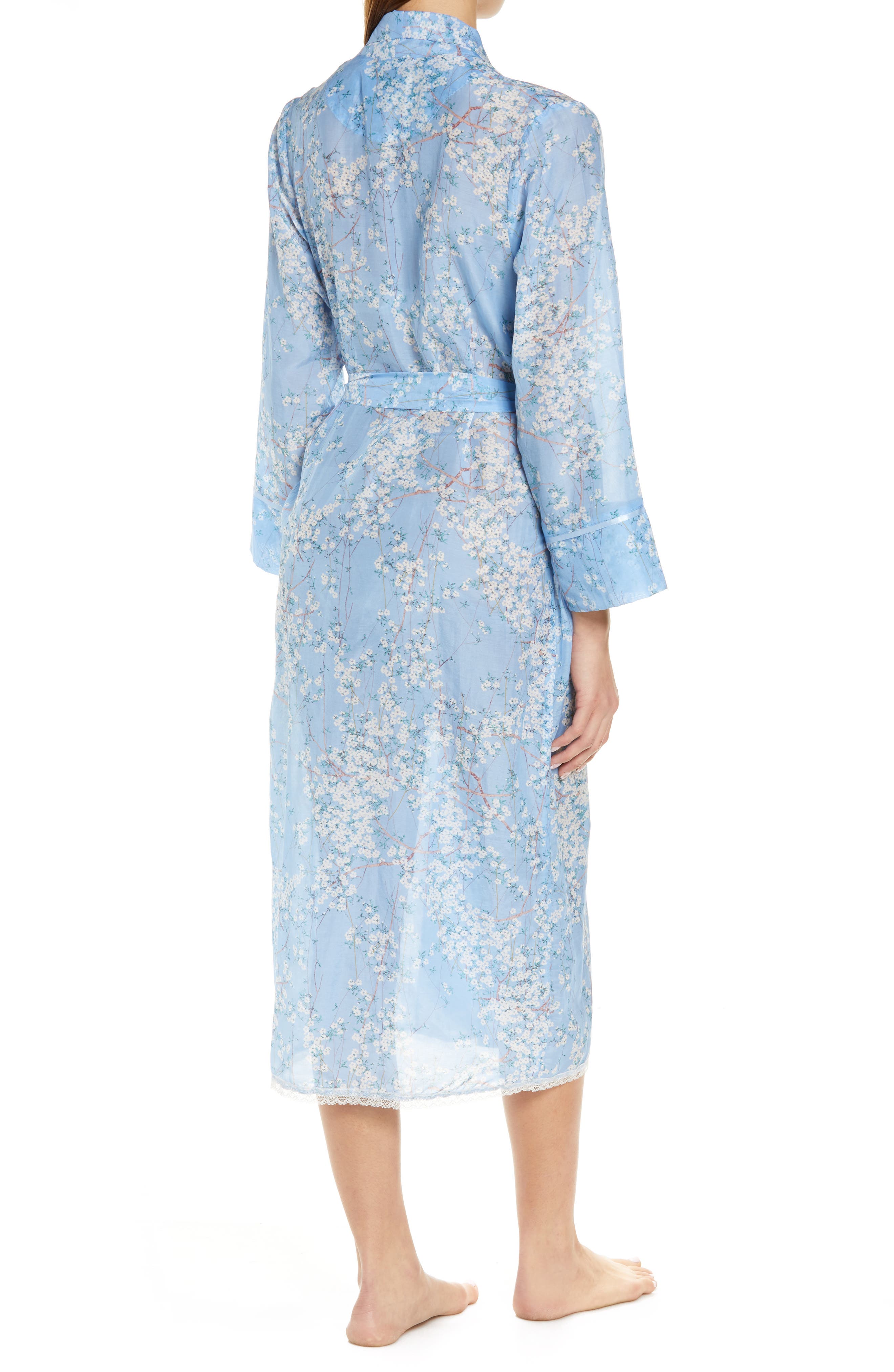Papinelle Cherry Blossom Cotton & Silk Robe (Women) | Nordstrom