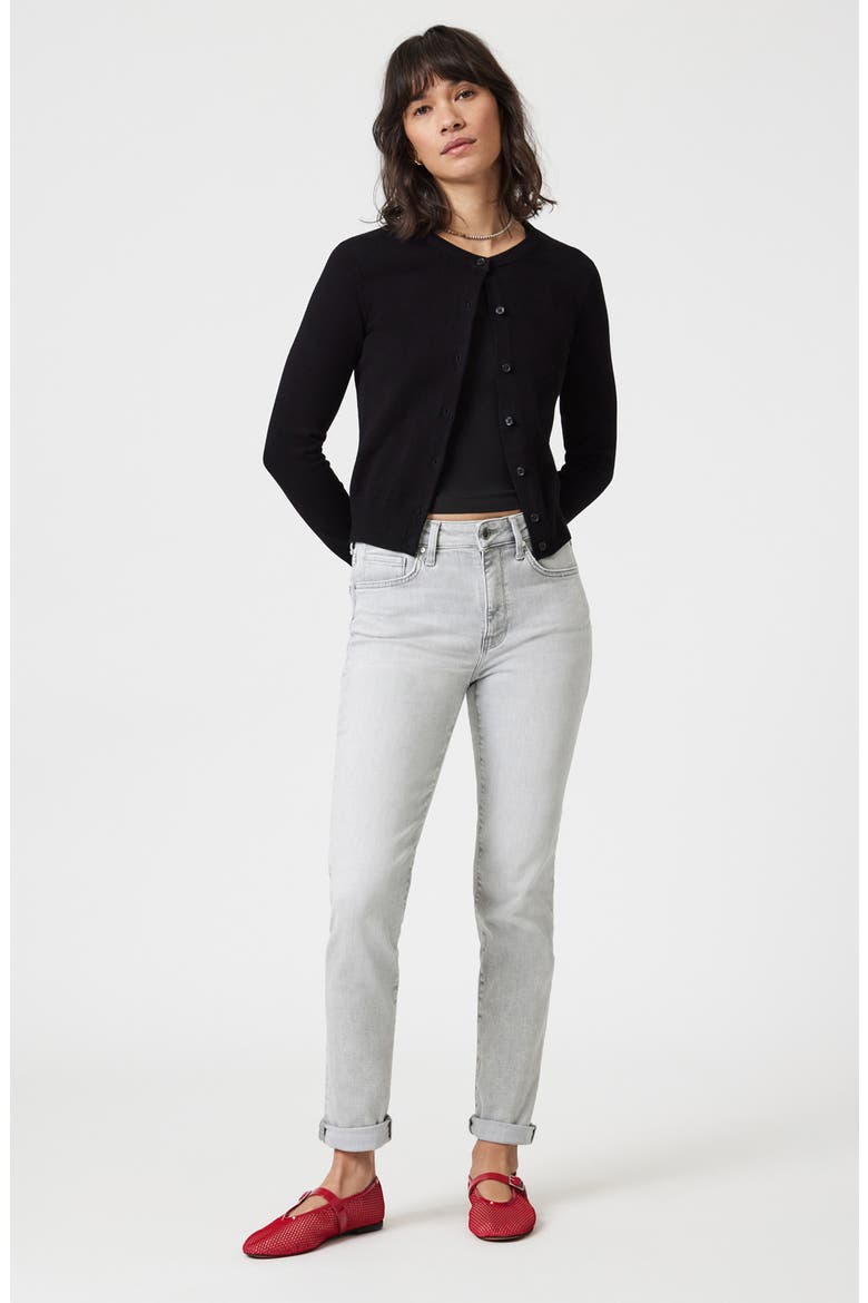 Kathleen Mid Rise Slim Boyfriend Jeans, Alternate, color, ICE GREY FEATHER BLUE