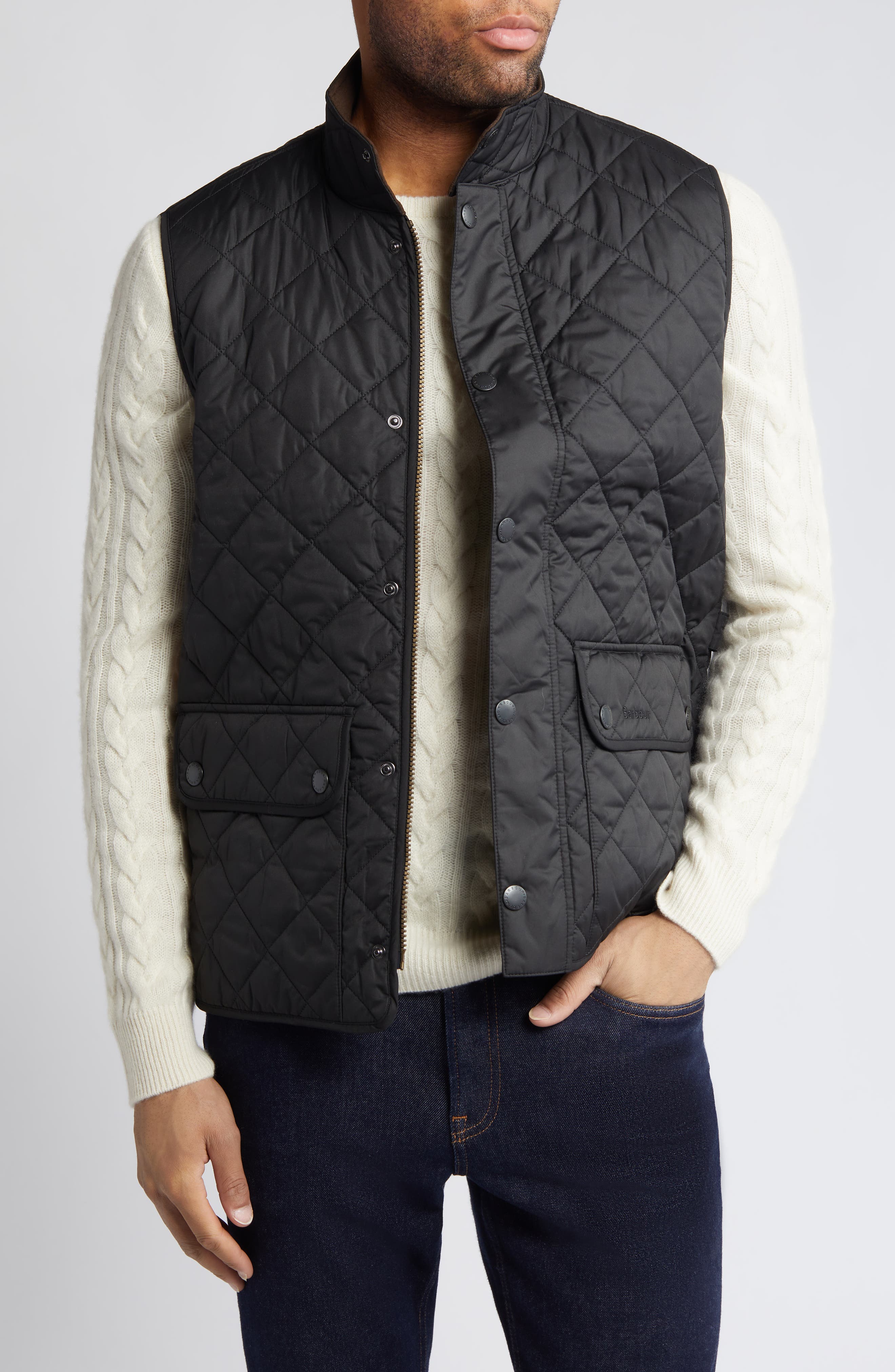 Barbour New Lowerdale Quilted Vest in Black 